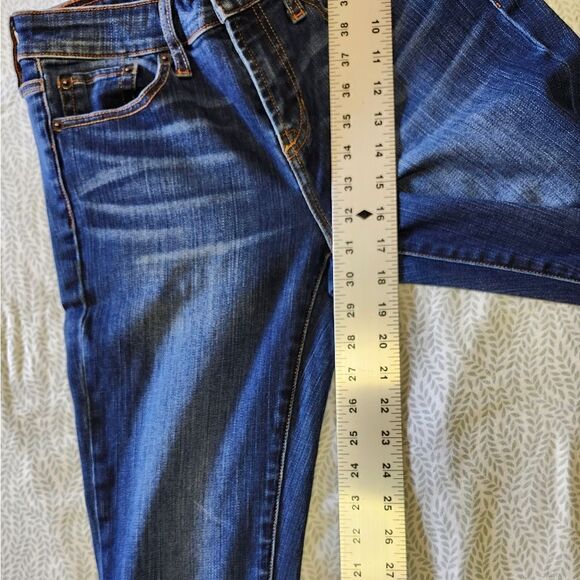 JEAN SHOP Stevie Union Wash Flare Cut Cotton Stretch Dark Soft Denim Jeans sz28 - Picture 10 of 12